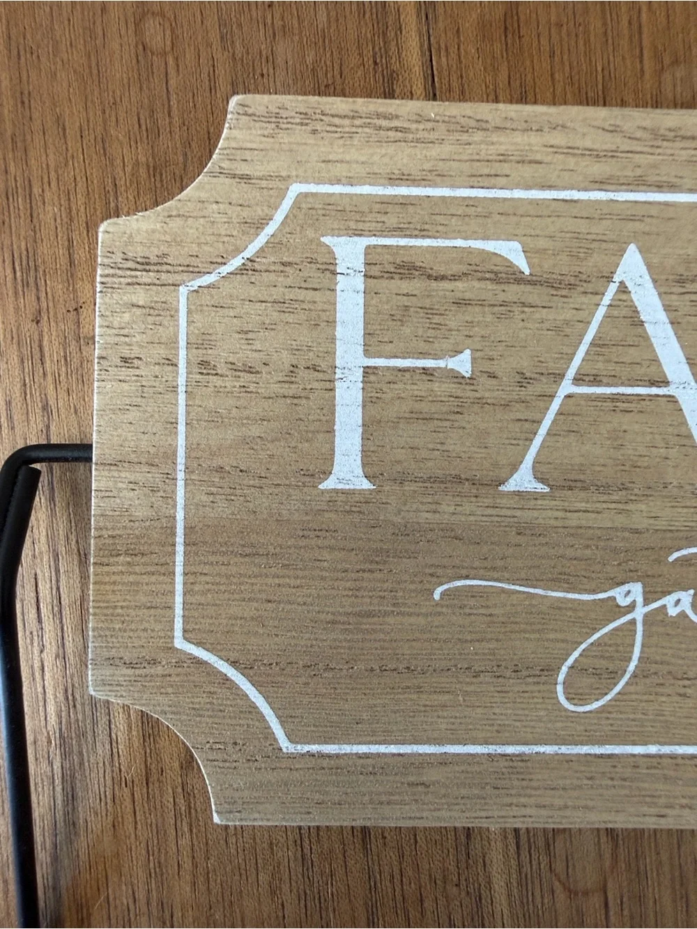 White and Black 'Welcome to Our Home' & tan family gathers here reversible sign